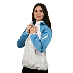 Softshell Jacket Woman White/Blue [Hood]