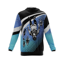 Intrudair ® [Pre-Order] Old-Blue Printed Hoodie