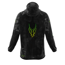 Intrudair ® [Pre-Order] Triangle-Yellow-green Printed Softshell Jacket [Hood]
