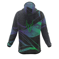 Intrudair ® [Pre-Order] XRW-Green-Purple Printed Softshell Jacket [Hood]