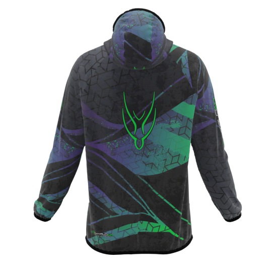 Intrudair ® [Pre-Order] XRW-Green-Purple Printed Softshell Jacket [Hood]