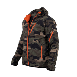Softshell Jacket Printed (Camo/Orange) [Hood]