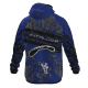 Printed Softshell Jacket Blue [Hood]