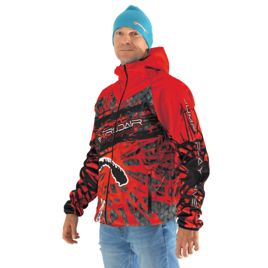 Printed Softshell Jacket Red [Hood]