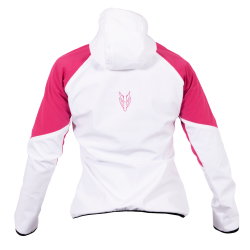 Softshell Jacket Woman White/Pink [Hood]