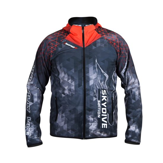 Softshell Jacket Red Printed [Hood]