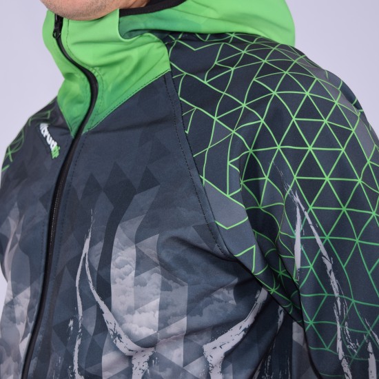 Softshell Jacket Green Printed [Hood]