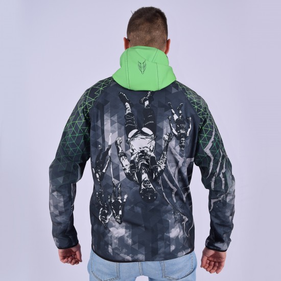 Softshell Jacket Green Printed [Hood]