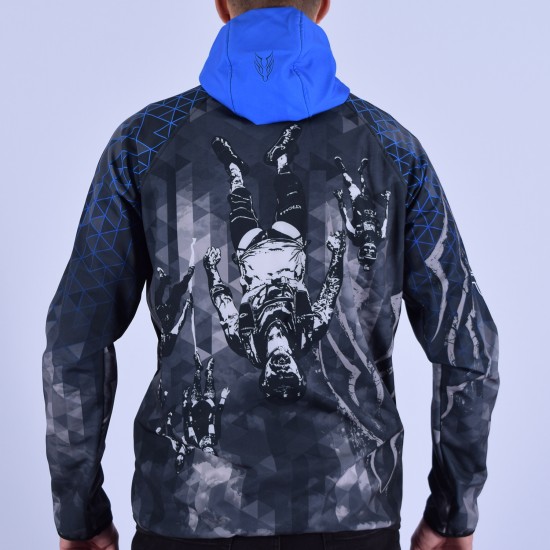 Softshell Jacket Blue Printed [Hood]
