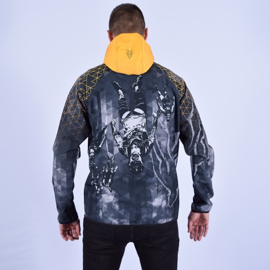 Softshell Jacket Printed (Camo/Orange) [Hood]